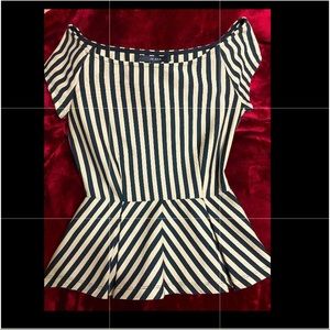F21 Striped Flowy top | M